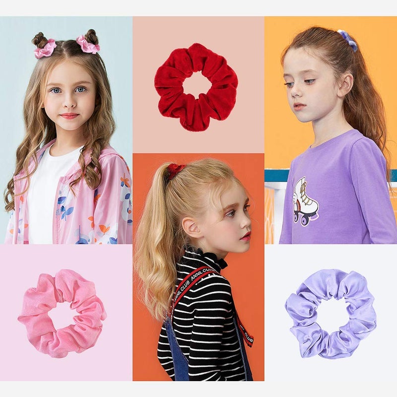 Cehomi 52 Pcs Velvet Hair Scrunchies Hair Bands for Women or Girls,Elastic Soft Ponytail Holder Hair Ties for Birthday, Party, Thanksgiving, Christmas - Image 2
